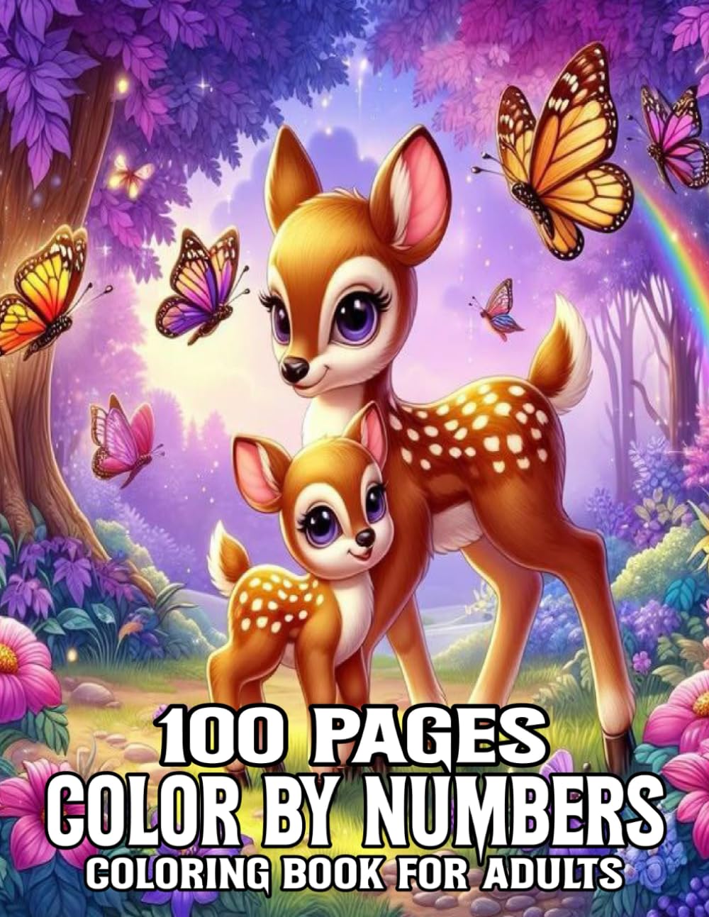 100 Page Color By Number Coloring Book For Adult: 100 Page Color By Number Coloring Pages of Flowers Nature Landscapes Animals And More