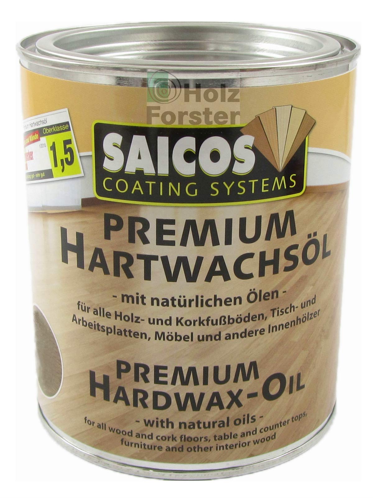 SAICOS Premium Hartwachsöl 3308 Frost transparent matt, 0,75 Liter