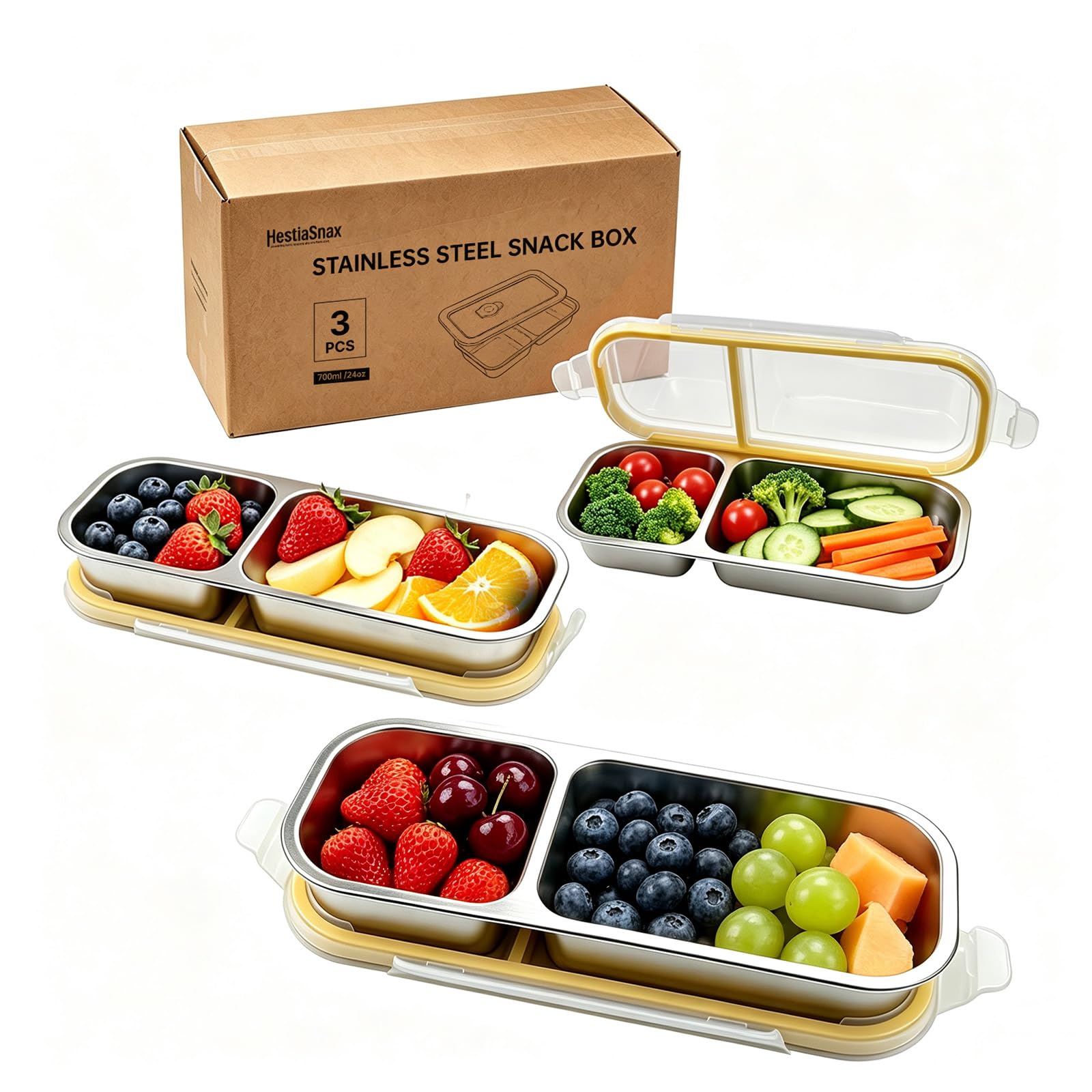 View 1 of ***STOCK PHOTO FOR REFERENCE ONLY**
Osfel Snackle Box, 8 Compartment Snack Container