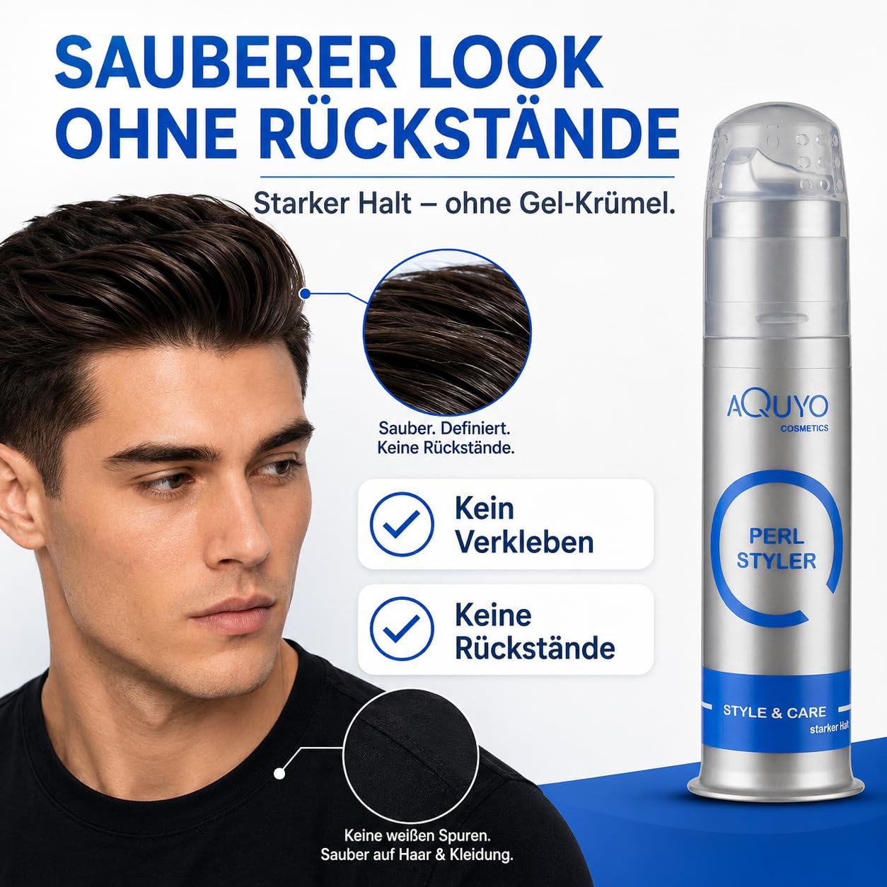 Perl Styler starker Halt, Haargel für Männer und Frauen, Gel zum stylen und formen der Haare mit Pearl Effekt, Styling und Glanz in Einem (6er Pack - 6x 100ml)
