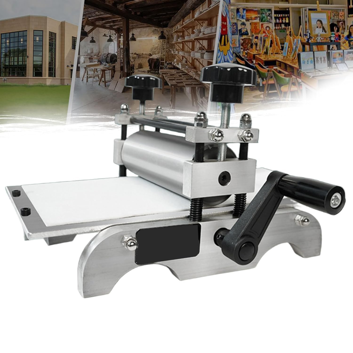 Máquina de grabado manual, máquina de impresión de prensa plana, altura ajustable del rodillo para placas de libros, impresión decorativa