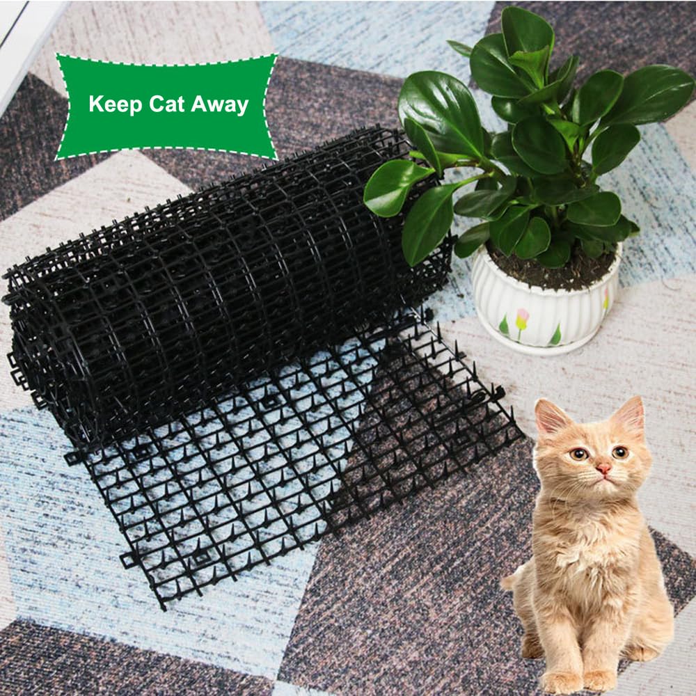 Tapete para gatos de 78 x 11.8 pulgadas, tapete para gatos con pinchos, tapete de entrenamiento disuasorio de mascotas para gatos, perros, interiores y exteriores, sofá, porche, jardín, valla, mantén