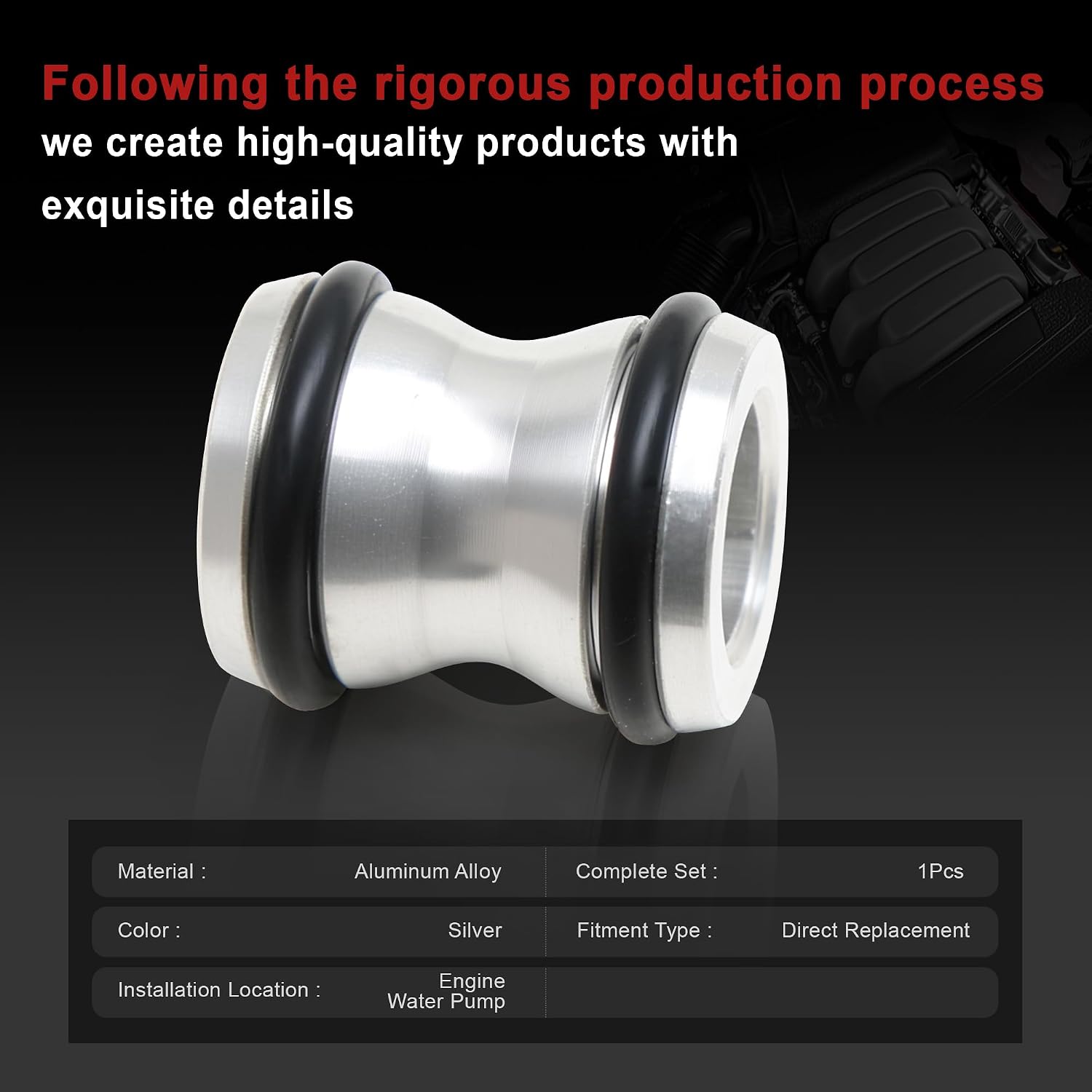 06H121131C Aluminum Water Pump to Oil Cooler Coolant Pipe Connector Joint STD Replacement For Audi VW Seat Skoda 06H121131D/B/A (1-PCS)