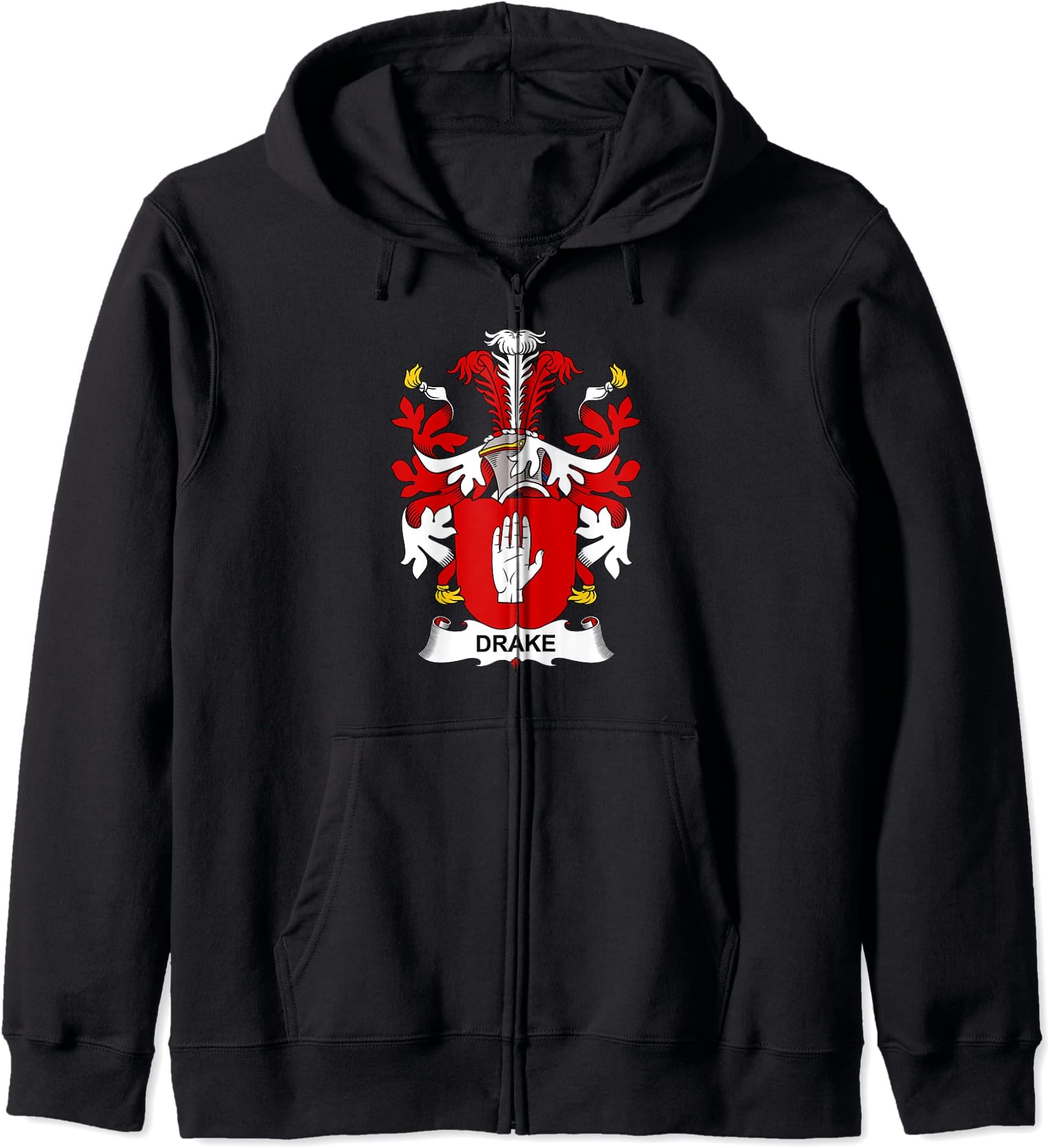 Drake Coat of Arms - Family Crest Zip Hoodie