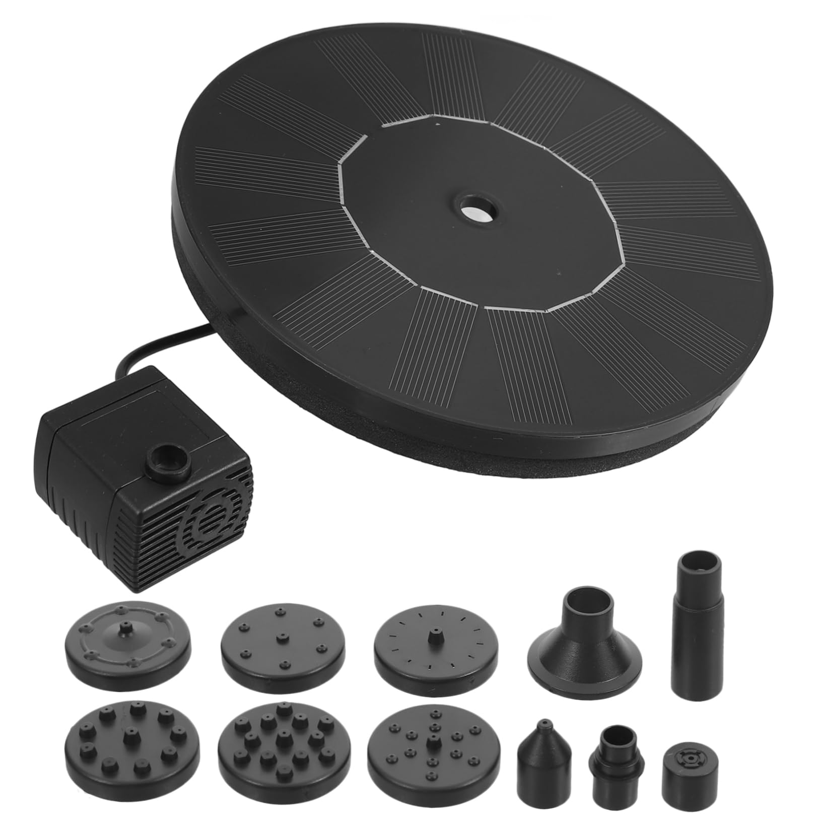 ibasenice Solar-powered Fountain Pump 1.7w Bird Bath and Pond Auto- Efficient Sponge Filter