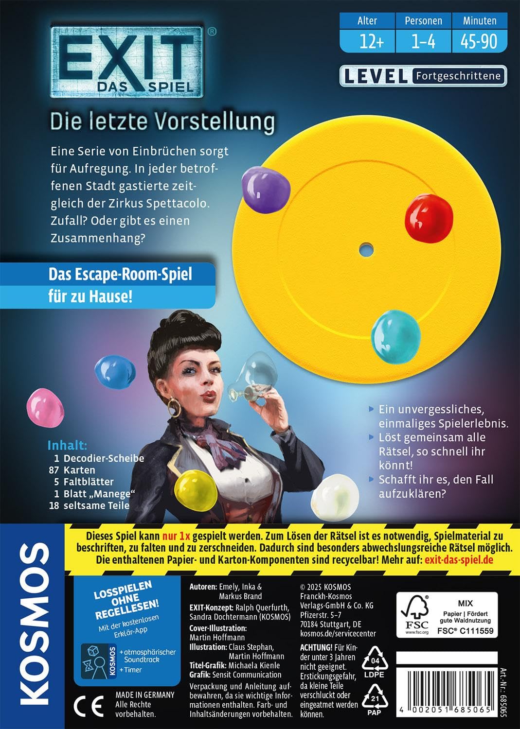 EXIT® - Das Spiel: Die letzte Vorstellung: Spiel
