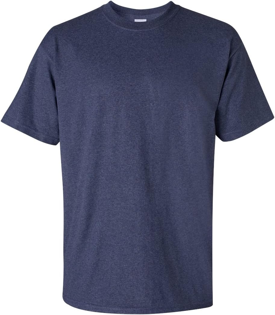 Gildan Men's G200 Ultra Cotton T-Shirt, Heather Navy, Large