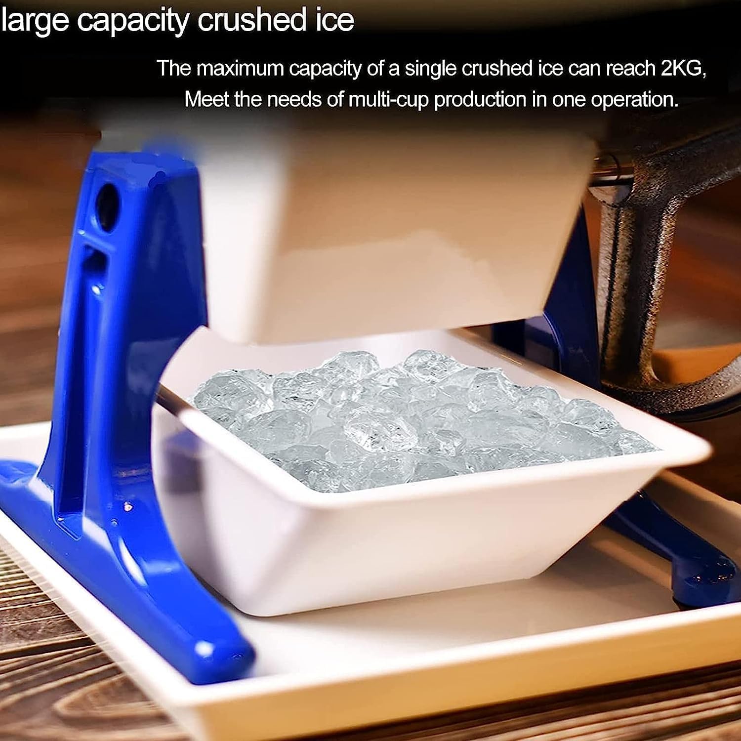 Máquinas Manuales De Hielo Raspado, Trituradora De Hielo Manual Comercial, con Hoja De Acero Inoxidable, para Hacer Cócteles, Batidos Y Batidos con Hielo Triturado