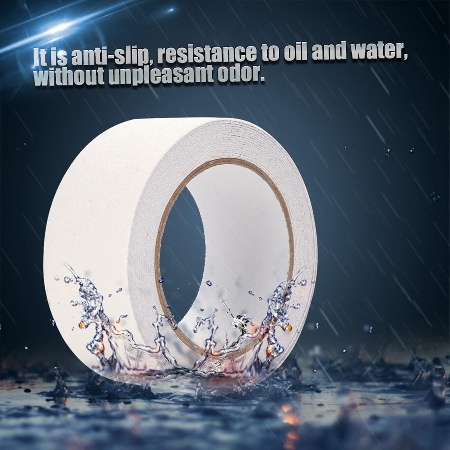 2 Rolls 16.40ft Transparent Anti Slip Tape, Stair Treads Waterproof High Traction Safety Tape Stair Step Floor Safety Adhesive for Carpet Stairs Safety Tread Step Indoor Outdoor (Transparent Color)