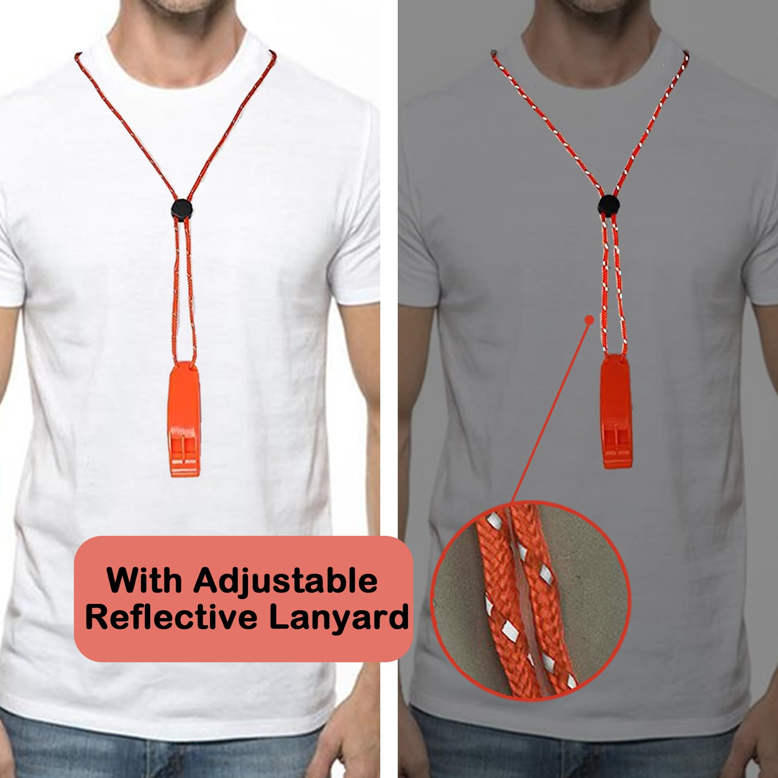 Fischietti Emergenza Rossi Con Cordino - Suono Forte 120dB, Per Bagnino E Autodifesa - Foto 10