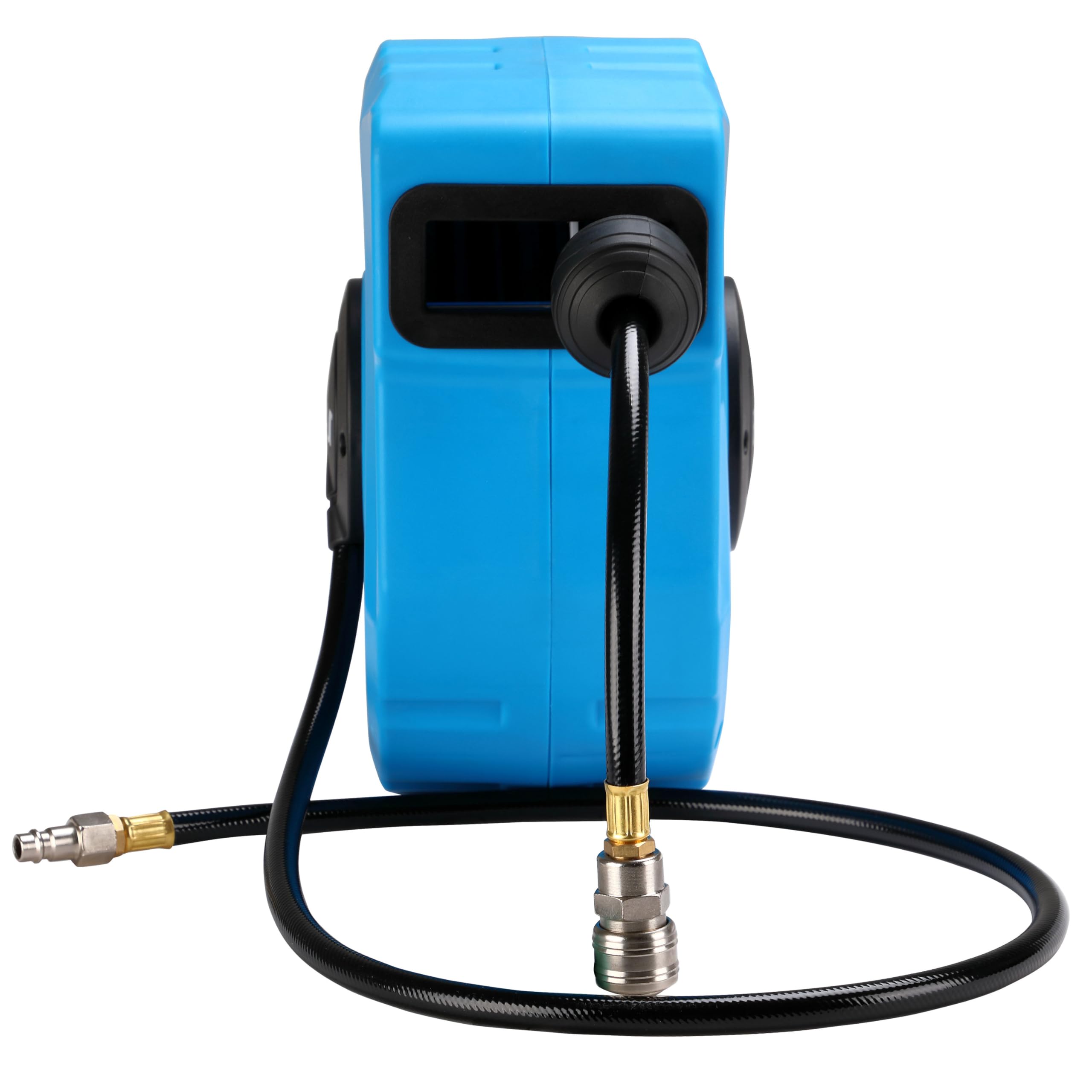 A.M.C. Enrouleur de tuyau d'air comprimé avec tuyau professionnel, raccord 1/4", fixation murale, système de verrouillage automatique, enrouleur automatique, accessoire compresseur, gain de place