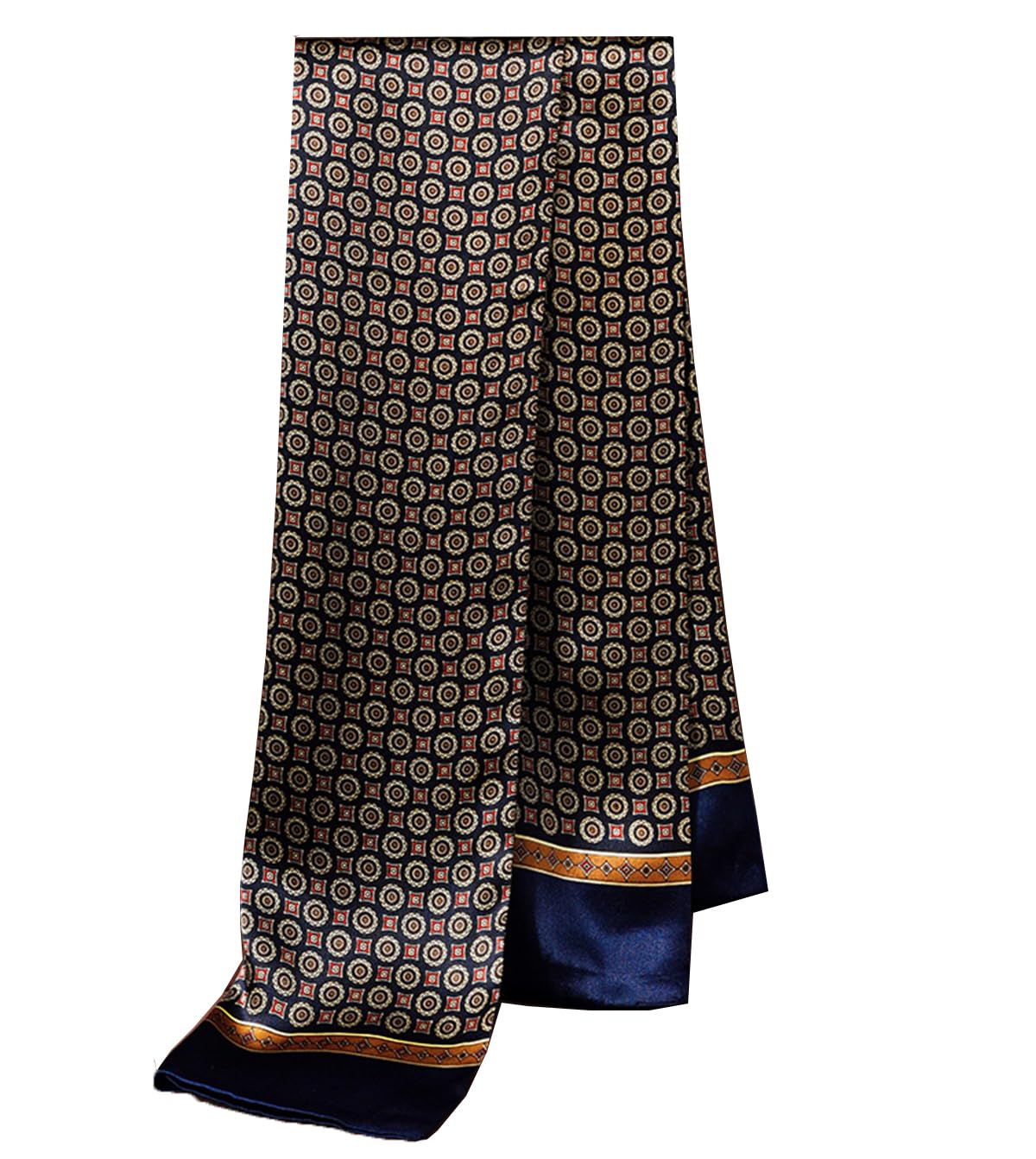 Men's 100 Silk Scarf Double Layers Fashion Neckerchief Formal Casual