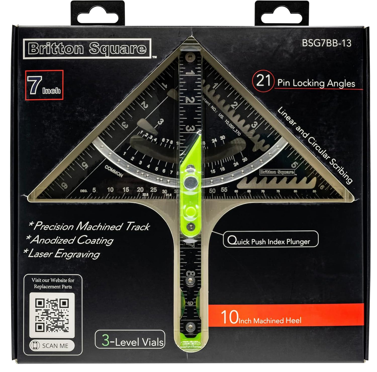 PRO Pack-7'' Rafter Square/Britton Square Official 7'' Holder/w Belt Clip