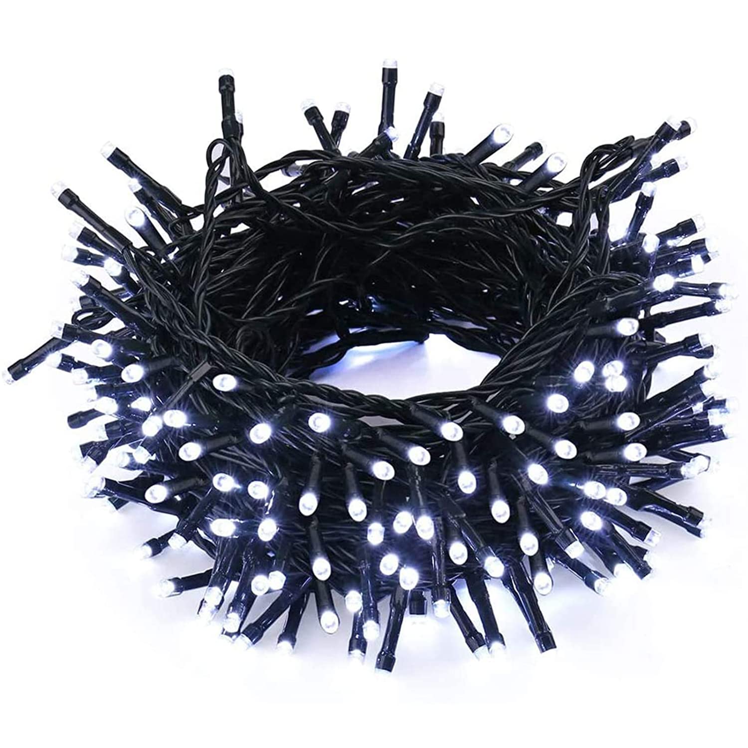 BrizLabs Natale Catena Luminosa 100 LED Esterno Stringa Luci Led 8 Modalità Interno Fata Luce Impermeabile Catena di Luci per Decorazioni Natale Compleanni Albero Casa Feste (Bianco Freddo)