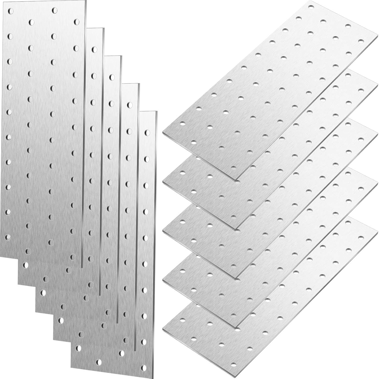 10 Pack Tie Plate Bracket Repair Mending Plate Bracket Metal Brackets for Wood Nail