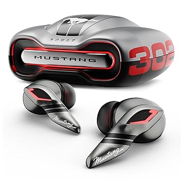 GOBOULT Mustang Torq Wireless in Ear Earbuds with 60H Playtime, App Support, Quad Mic ENC, 45ms Low Latency, 13mm Driver, Breathing LEDs,Touch Controls, Made in India, IPX5, Ear buds Wireless (Silver) - image, photos