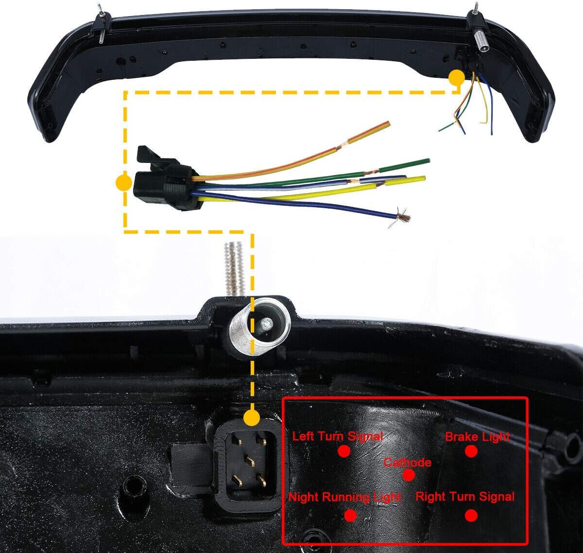 TCMT King Motorcycle Trunk Box Smoke Taillight LED Light Side Marker Fit For Harley 2014-2025 Touring CVO Road King Road Glide Street Glide Electra Glide Pack
