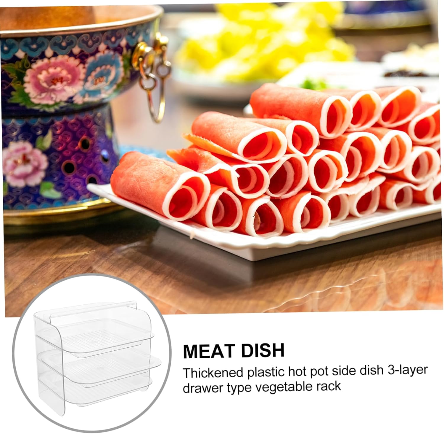 1pc Stackable Food Storage Rack Restaurant Kitchen Use Food Shelf Serving Tray for Dinnerware