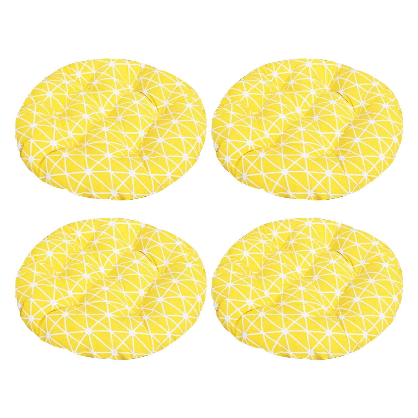 Aliuciku Set of 4 Seat Pads, Thick Round Tatami Chair Cushions for Dining Kitchen Office(B-10,30x30cm)