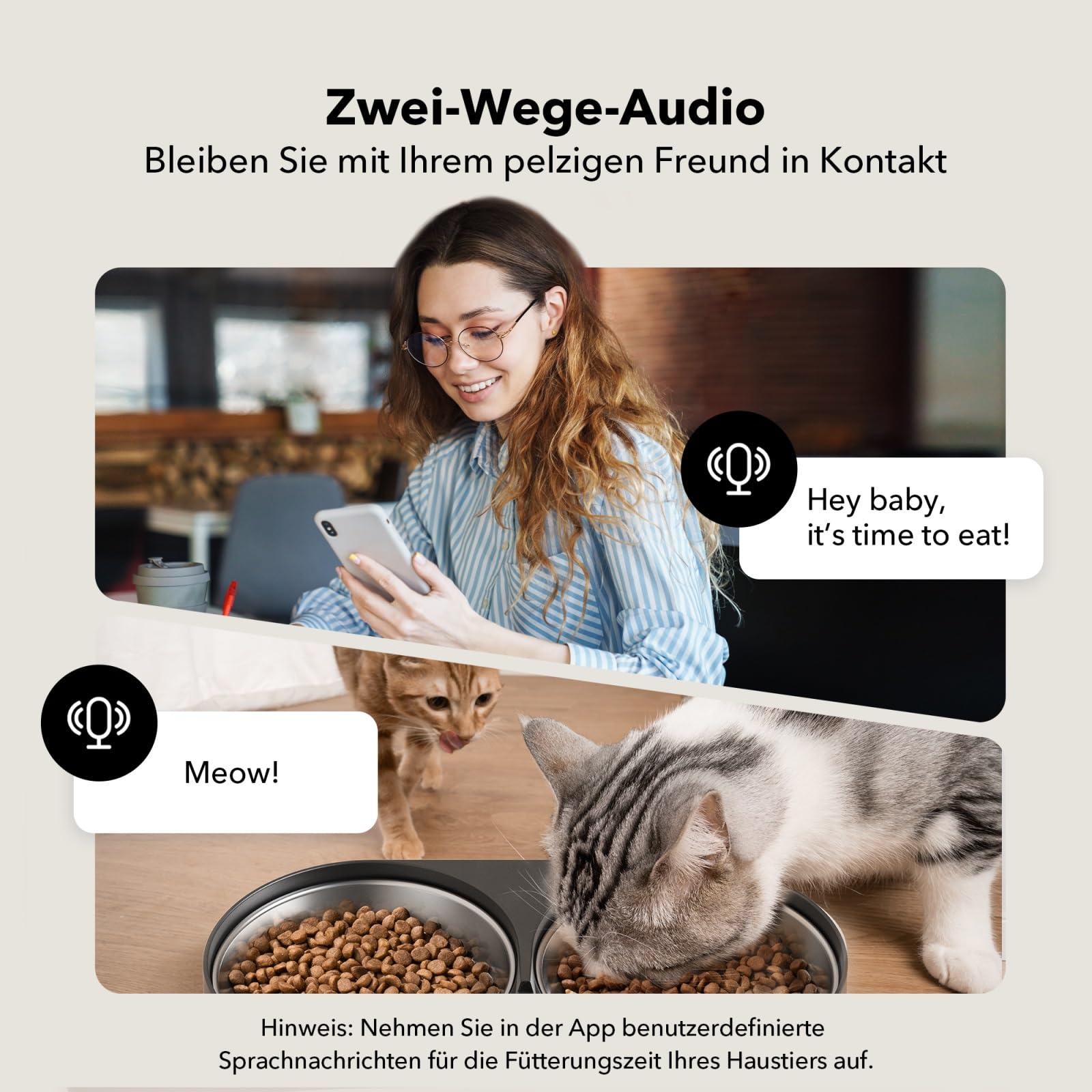PETLIBRO ETLIBRO Dozownik karmy 2 kot z kamerą 1080P, 5G i 2,4G WiFi automatyczny karmnik dla zwierząt z miskami ze stali nierdzewnej, miski dla kotów lub psów