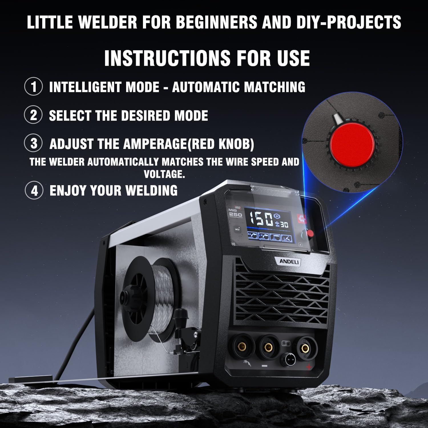 Instructions for use with red adjustment knob