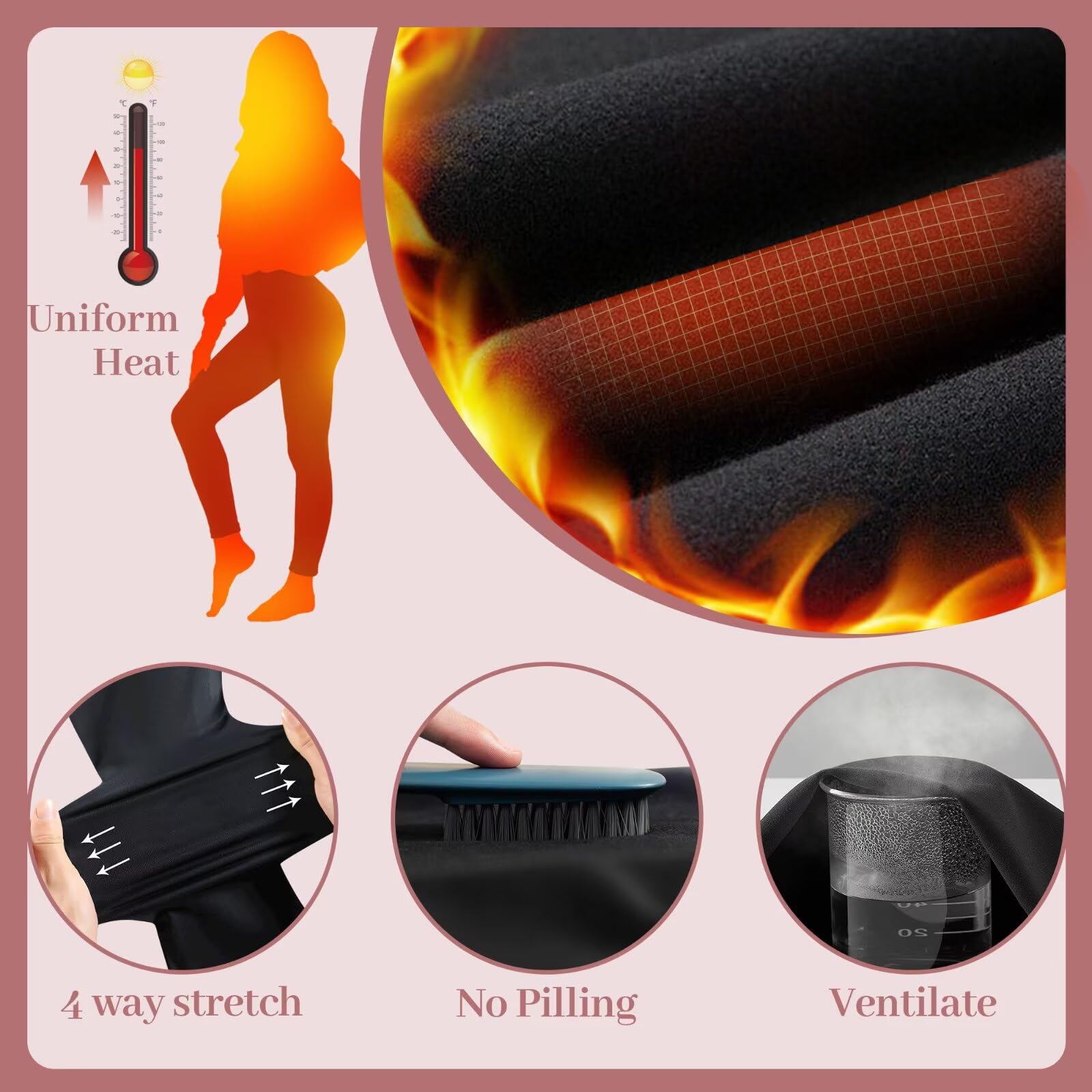 Happy.angel Paquete de 2 leggings de maternidad con forro polar sobre el vientre, pantalones negros para entrenamiento, yoga, embarazo, con bolsillos