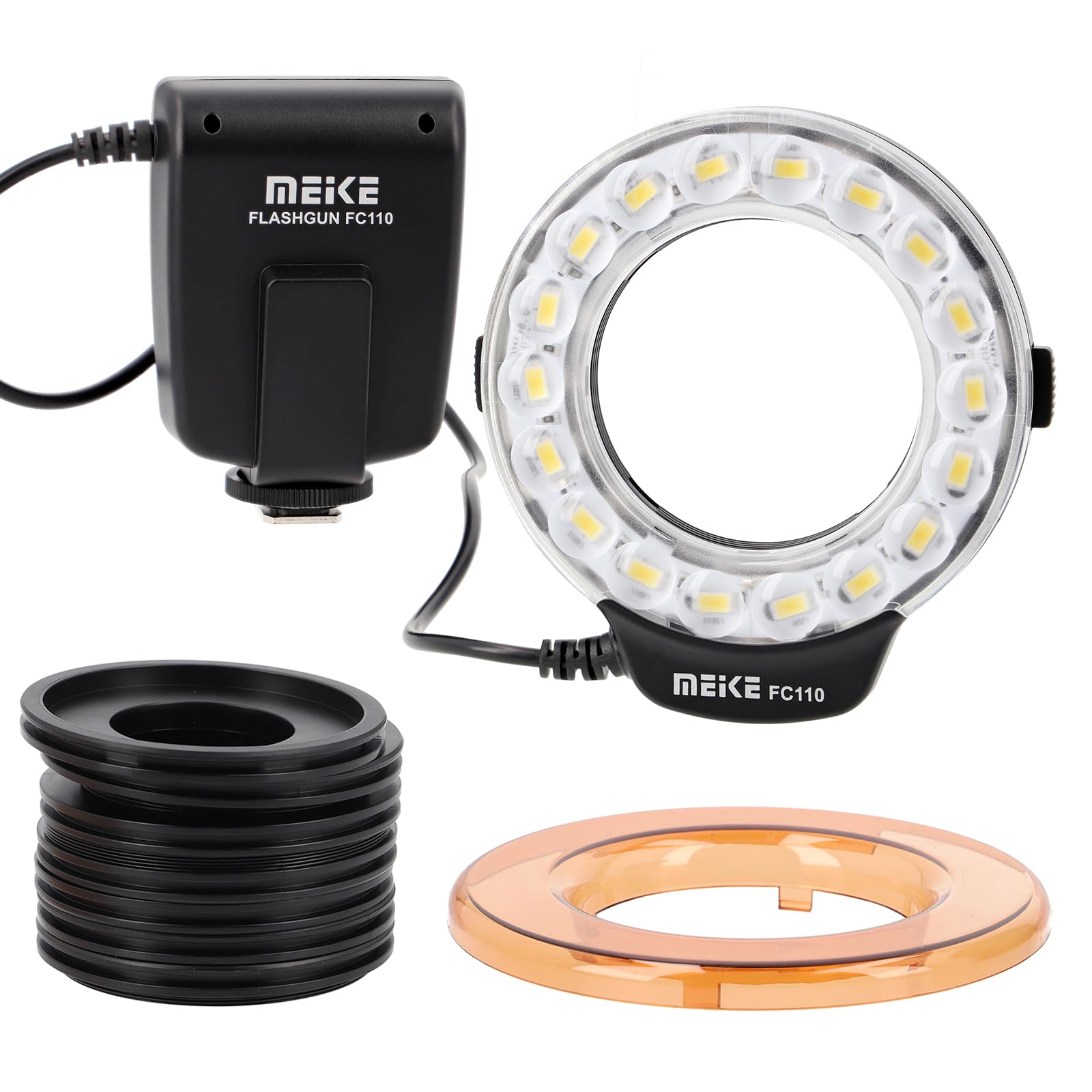 Ayex - Flash anulare Meike FC-110 per fotografia macro, per fotocamere Nikon SLR