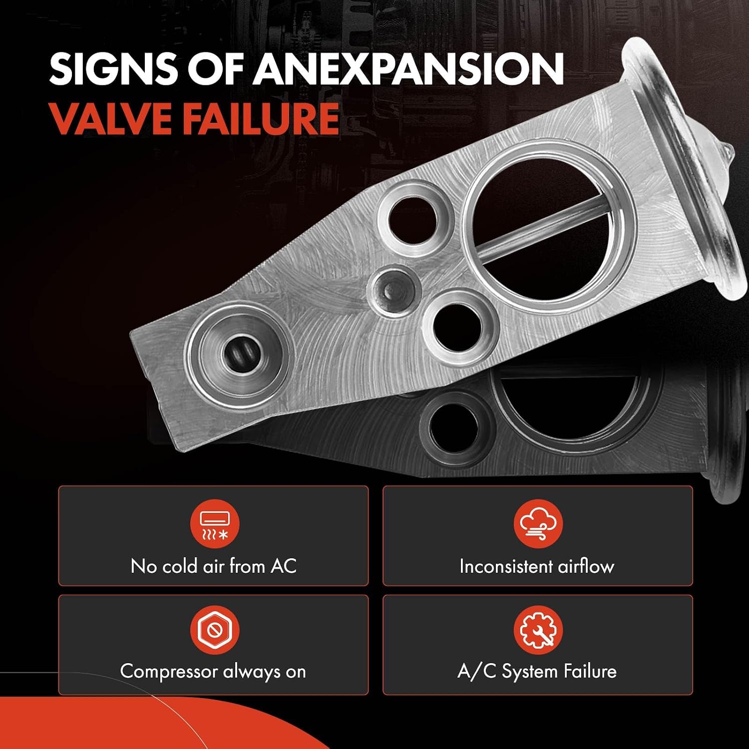 A-Premium AC Expansion Valve Compatible with Infiniti M37 2011-2013 3.7L, Q70 2014-2018 3.5L, Q70 2014-2019 3.7L/5.6L, Q70L 2015-2019 3.7L/5.6L, M56 2011-2013 5.6L, M35h 2012-2013 3.5L, Sedan, DOHC