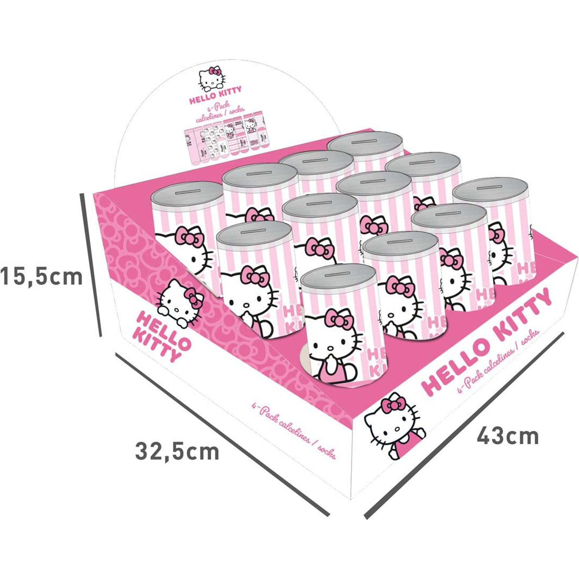 CERDÁ LIFE'S LITTLE MOMENTS Hello Kitty skarpetki dziecięce unisex 4 sztuki, Hello Kitty, 35-38