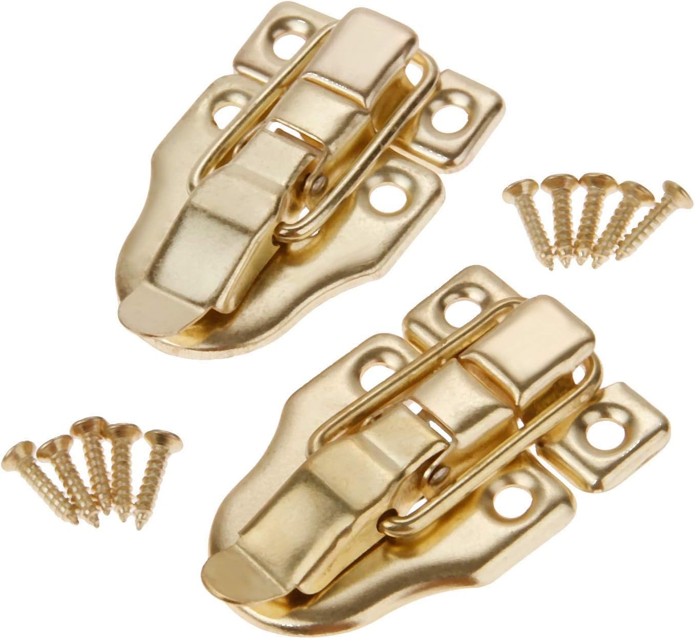 Hasp,2Pcs Gold Jewelry Wood Box Hasps Drawer Latches Decorative Suitcases Hasp Latch Buckle Clasp Furniture Hardware 59x40mm
