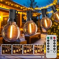 Hoteril Catena Luci da Esterno Giardino-30M, G40 Catena Luminosa Esterno: 42+2 Lampadine