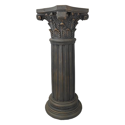 OUTOUR Unique Magnesium Oxide Corinthian Greek Column Pillar with Stand