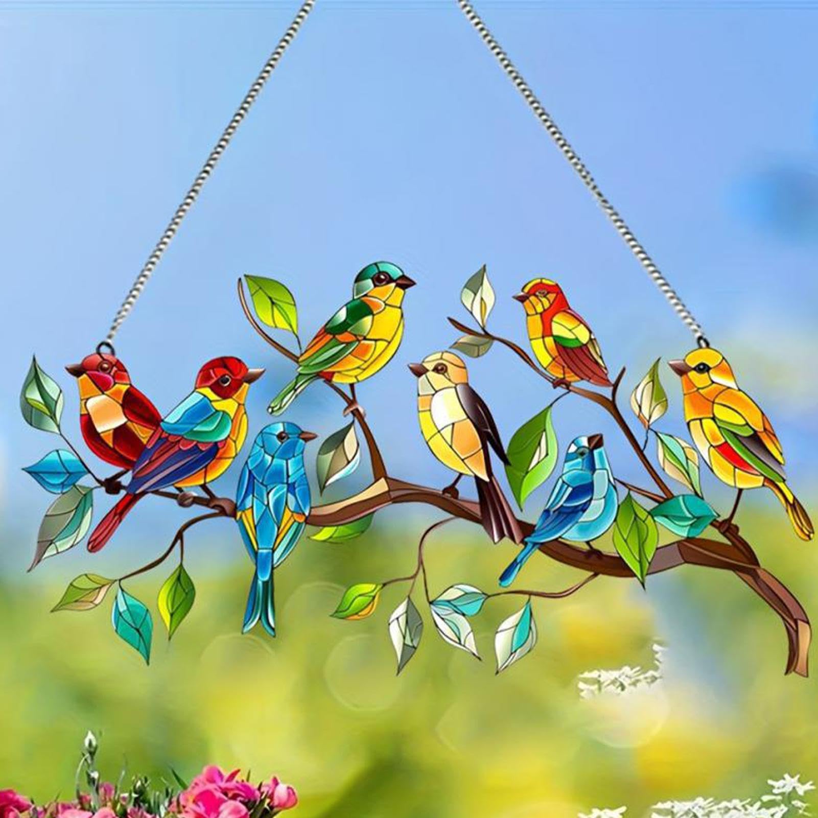 Decorazione Acchiappasole Uccelli In Acrilico - Ciondolo Da Appendere Per Giardino E Casa | Idea Regalo Originale - Foto 3