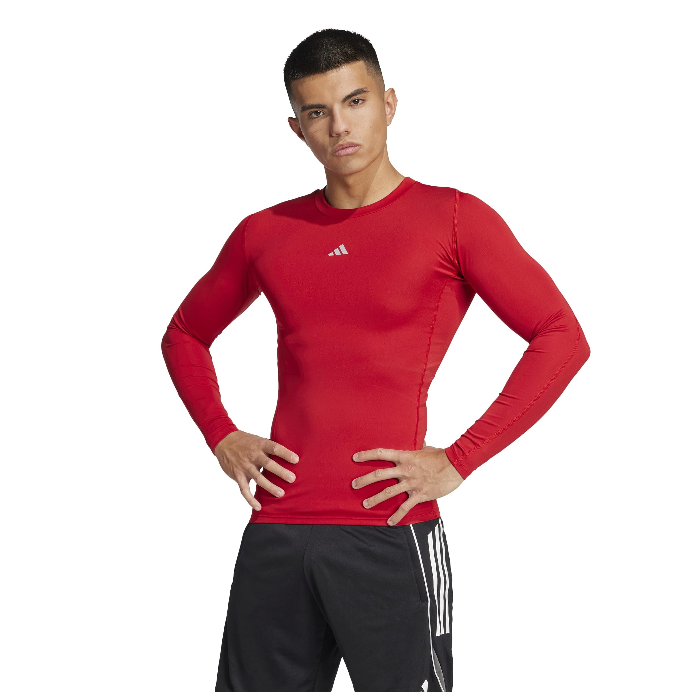 adidas Hombre Techfit Longsleeve Men Shirt, Team Power Red 2, 3XL