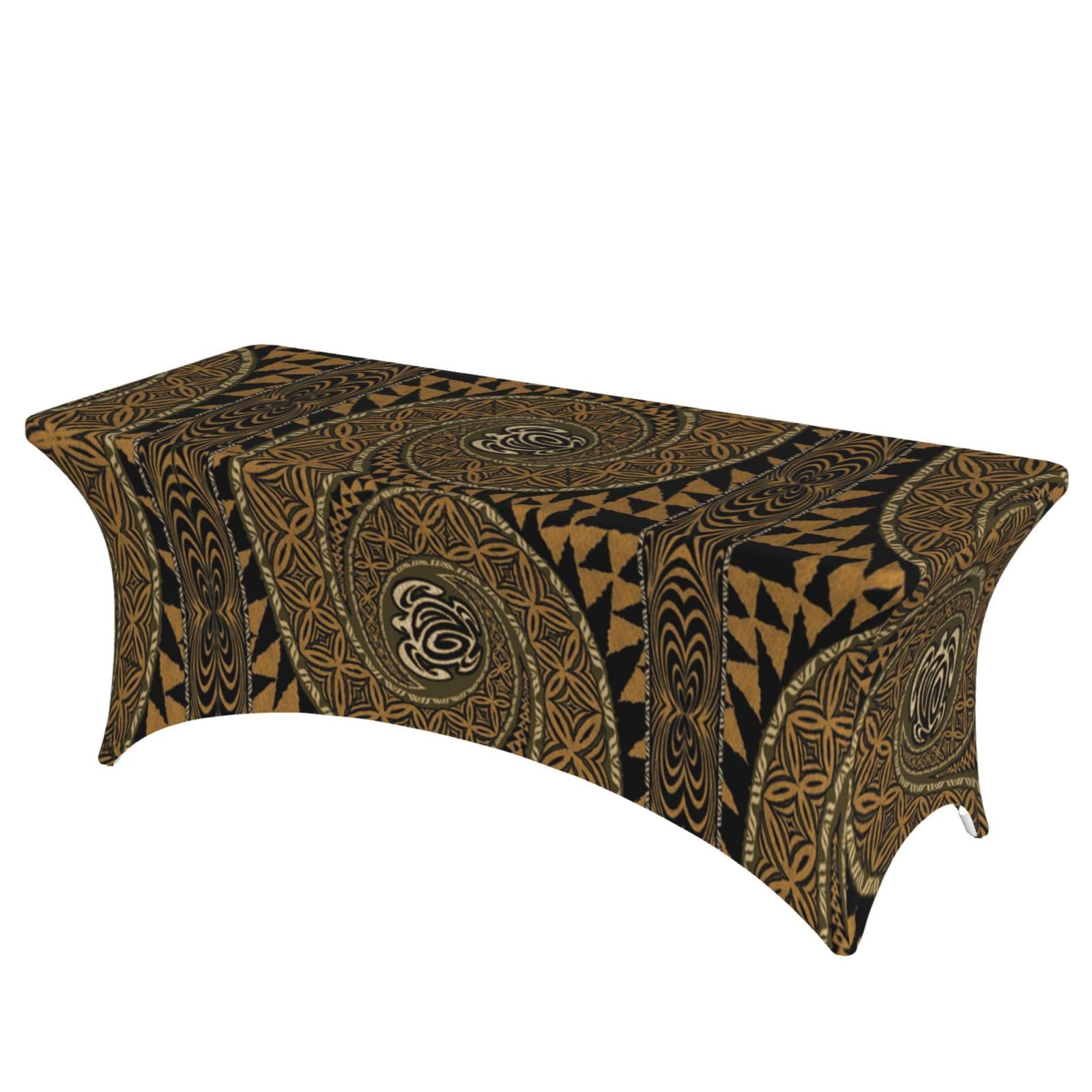 ERCgad Hawaiian Tapa Honu Turtle Print Rectangular Tablecloth Dining Banquet Party Events Home Celebration Table Cover