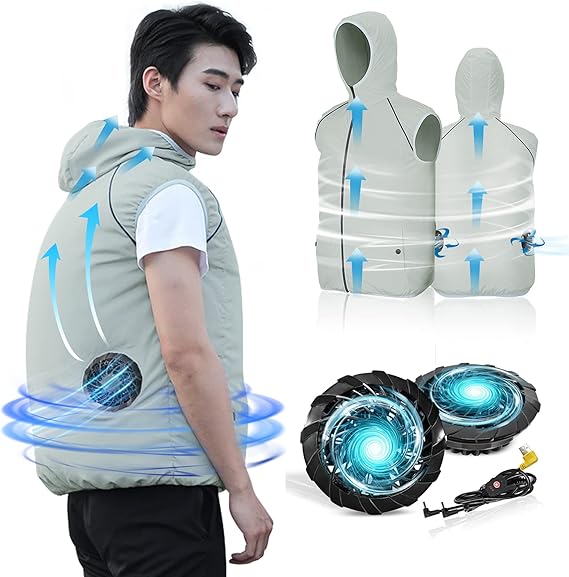 Amazon Co Jp 空調作業服 ベスト 冷却服 日焼け止め服 空調ウェア 大風量 作業着 ファン付き 空調扇風服 日焼け止め服 3段階調節 吸汗速乾 Usb給電 熱中症対策 Uvカット 炎天下 釣り アウトドア スポーツ ゴルフ 男女兼用 取扱説明書付き 服 ファッション小物