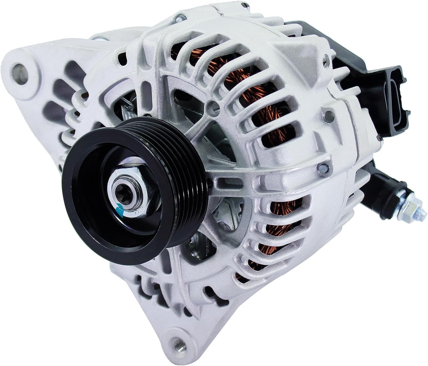 Alternator Replacement for Hyundai Santa Fe 05-06 V6 2.7L, Sonata 05, Tiburon 05-08, Tuscon 05-09, Kia Magentis Optima 05-06, Sportage 05-10, 120Amp,37300-37800 2655424 AMA146 AVA0066 400-40016 11188N