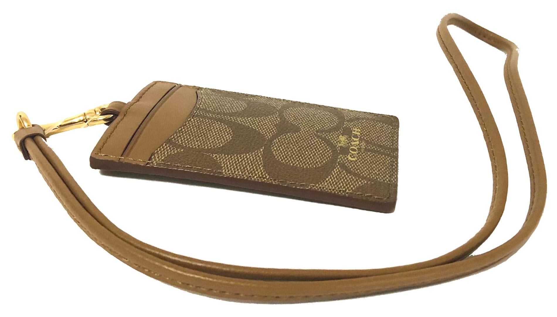 Amazon.com: Coach Signature C PVC Canvas Leather Khaki Saddle