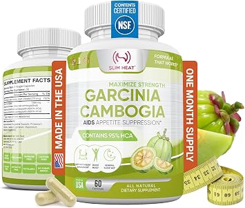 100% Pure Garcinia Cambogia Extract with 95% HCA - Manage Food Cravings - Best Carb Blocker for Women & Men - Max Strength Garcinia Cambogia Raw Diet Pills Made in USA - 60 Veggie Capsules