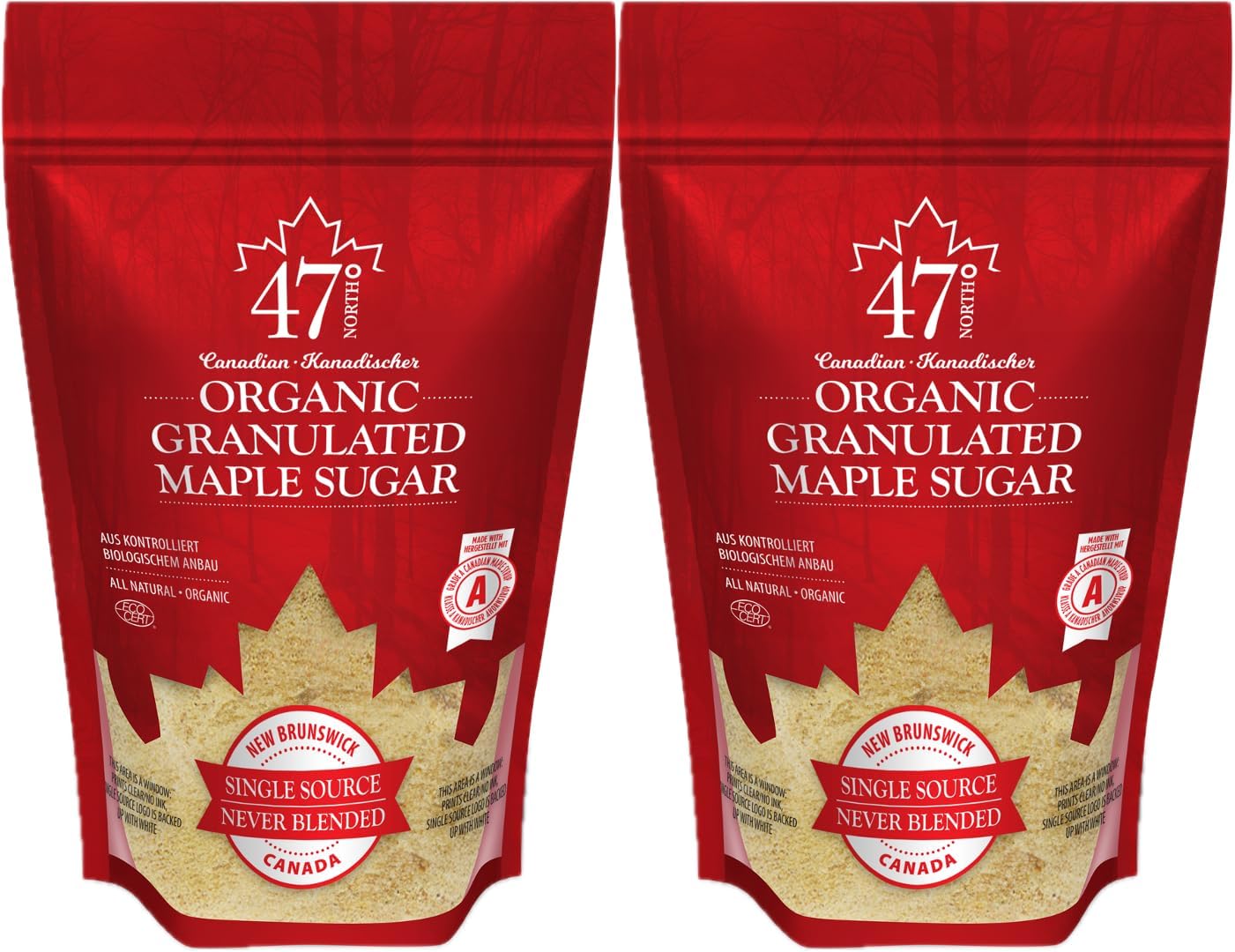 47° Single Source Canadian Organic Maple Sugar (500g)