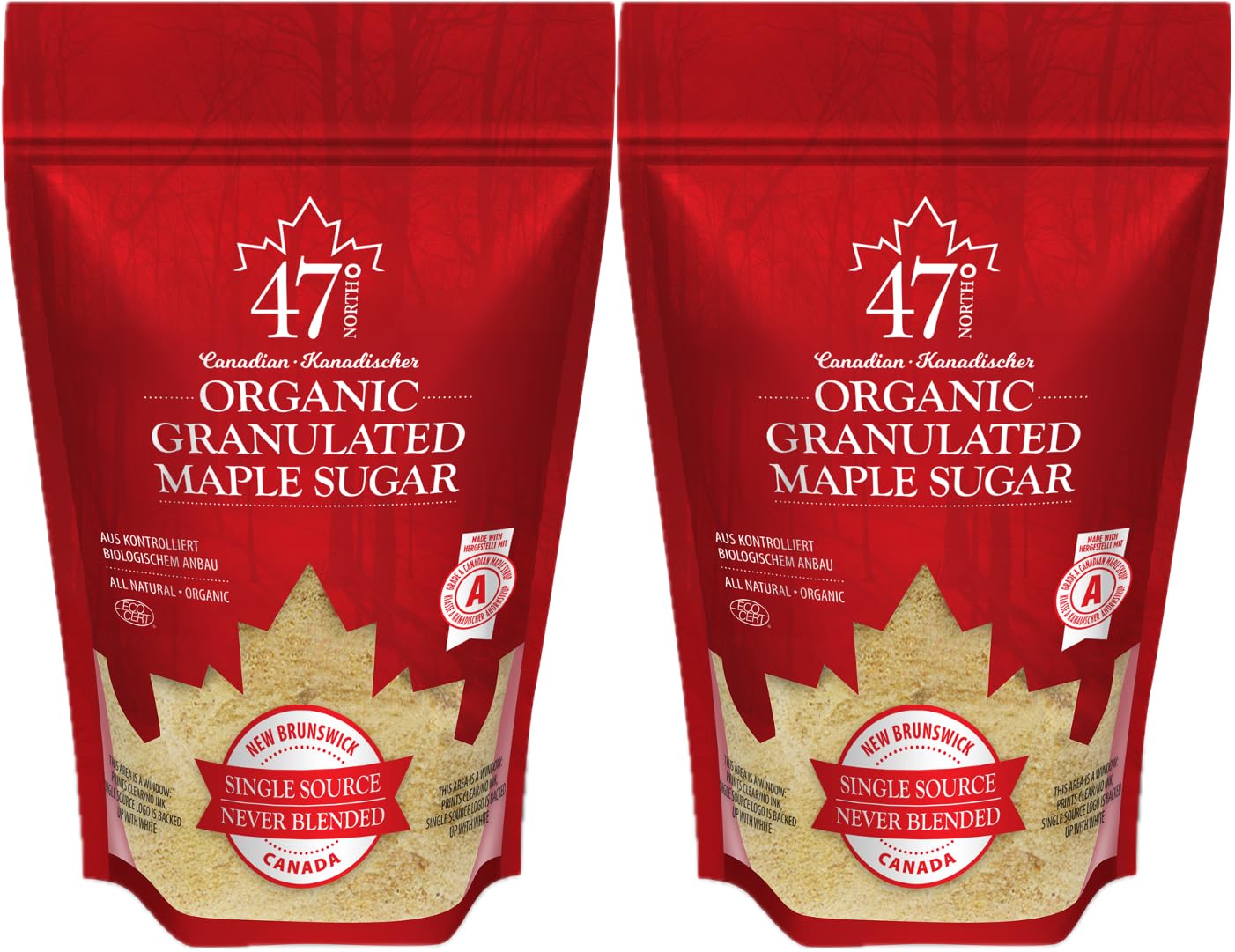 47° Single Source Canadian Organic Maple Sugar (500g)