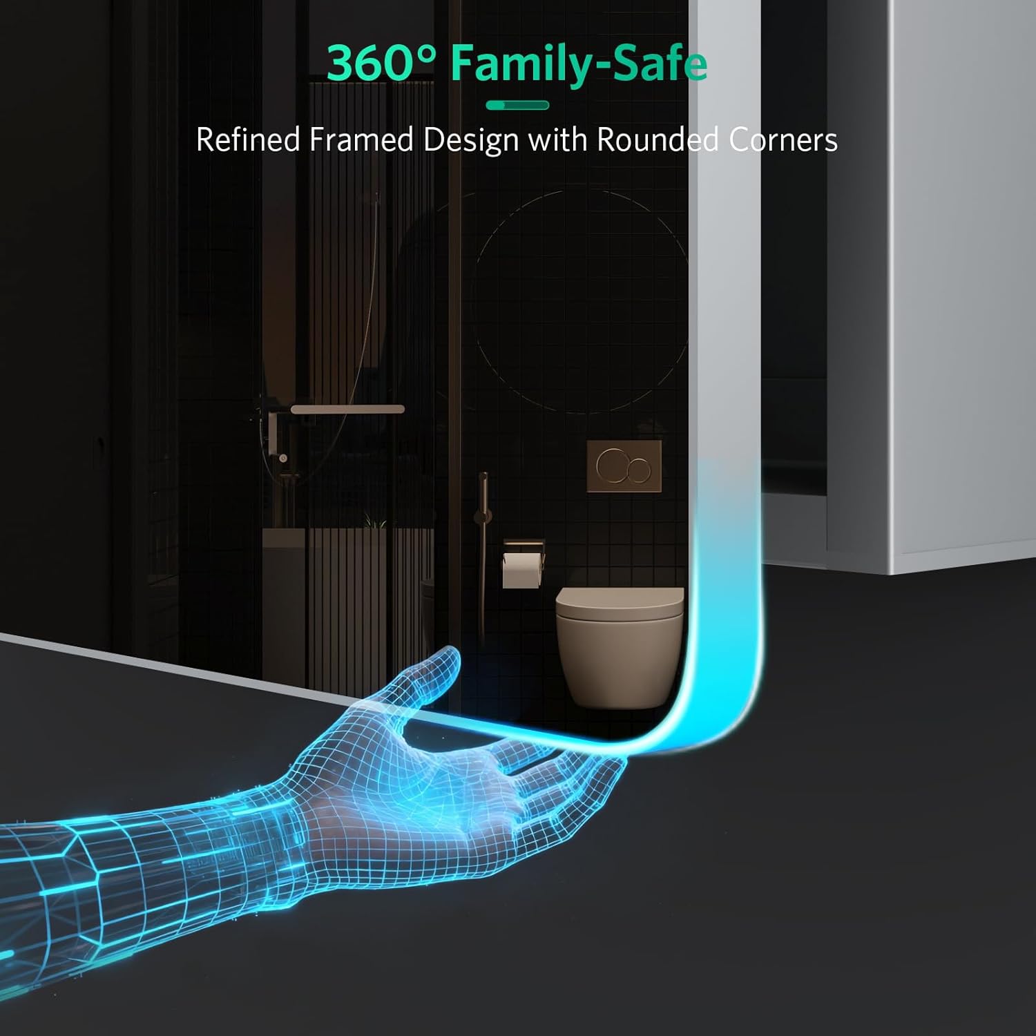 LUMIRRORS® LED Bathroom Mirror Cabinets with Lights and Shaver Socket 50x70cm, Wall Mounted Bathroom Cabinet with 3 Colour Lighting, Anti Fog, Dimmer, Touch Switch, Glass Shelves, Waterproof IP44