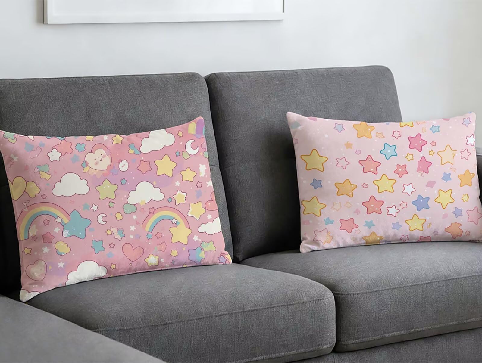 Taie oreiller 80x100 rectangulaire velours pour rénover un grand coussin fatigué lot de 2