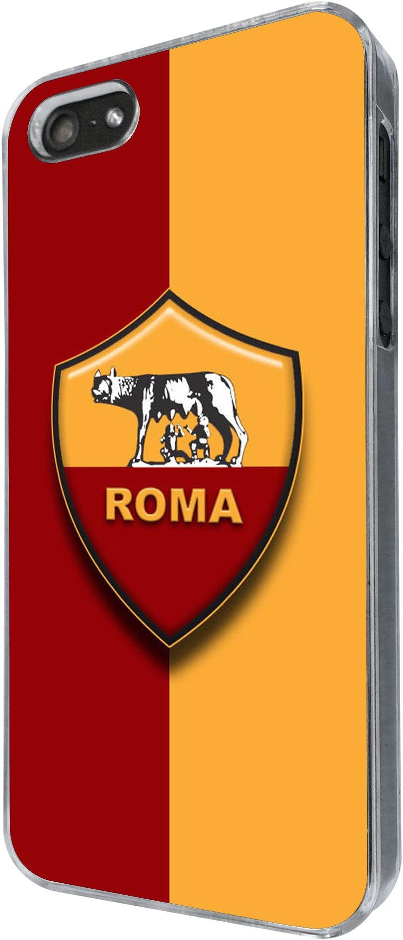 As Roma Logo Football Sport Design iphone 5 5S COOL FUN CASE BACK Cover-Clear Frame