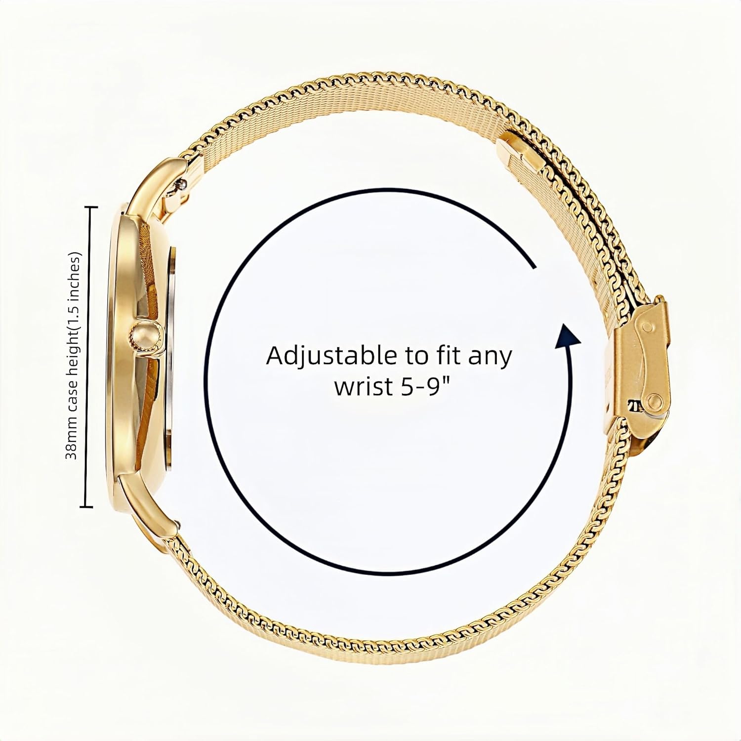 Wristology Easy Change Band Large Face Roman Numerals Boyfriend Womens Watch - Interchangeable Strap - Large Easy to Read Analog Dial Unisex - Image 2