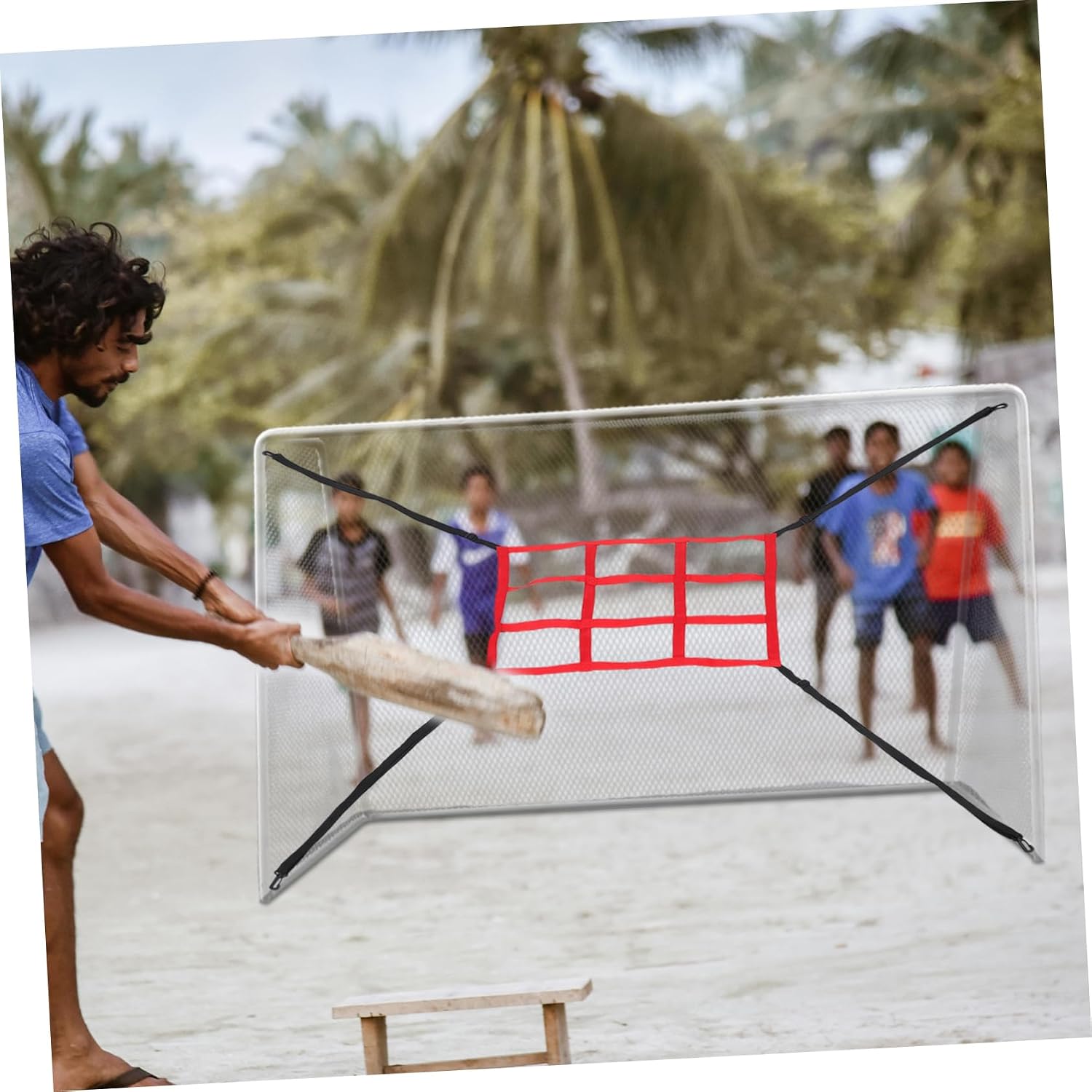 9holes Adjustable Baseball and Softball Practice Net Versatile Pitching Aid for Hitting Accuracy Training Red Convenient Setup for Mobile Use