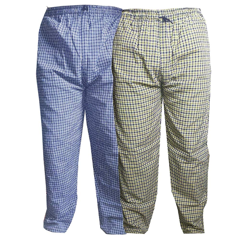 devil Men's Cotton Chekered Multicolour Casual Pajamas -(Pack of 02)-picture-13