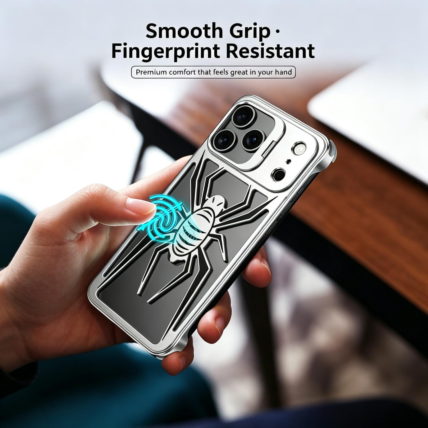 Carcasa de aluminio con soporte para iPhone 15 Pro Max