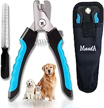 MandA® Dog Nail Clipper – Cat – with Case + File. Sharp Stainless Steel Blades and Safety Lock. Suitable for pets. Scissors Clippers Large Nails.