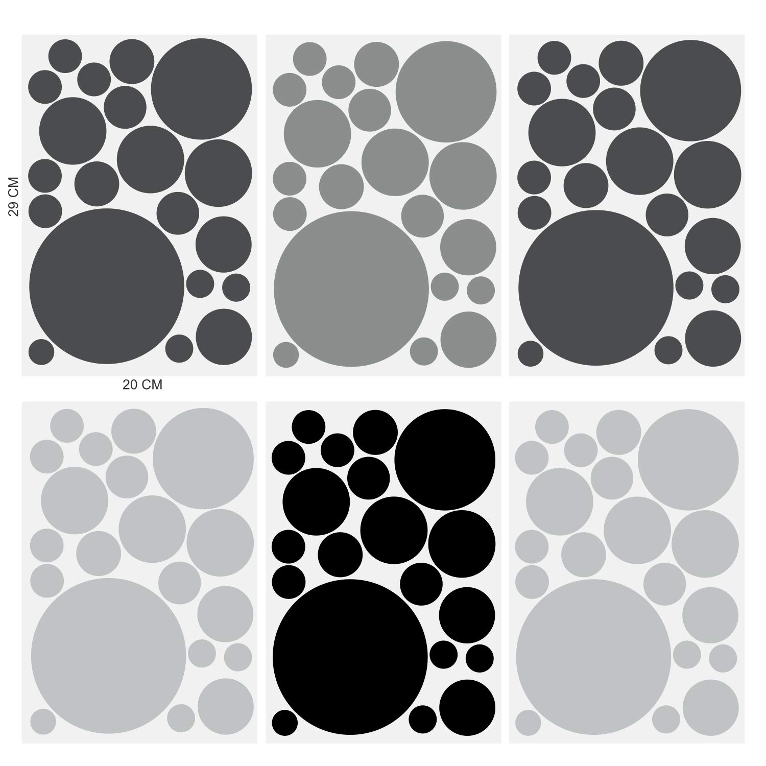 Stickers Muraux Cercles Pastels - Lot De 120 - Déco Chambre Enfant Personnalisable - Faciles à Coller - 3